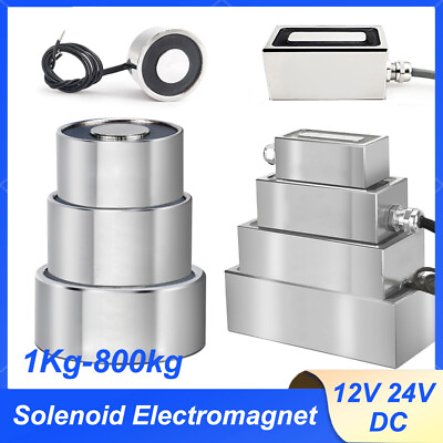 #ad Electromagnet Lifting Holding Magnet 5V 24V DC Solenoid Electromagnet 1Kg 800kg $37.10