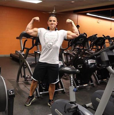 #ad Men#x27;s Bodybuilding T Shirt Sweatshirts Basic Gym Fitness Tee Crew Neck Casual $17.75