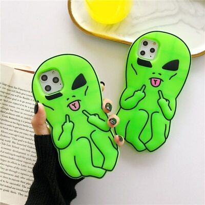#ad 3D Strange Alien Cute Case For iPhone 14 13 Pro Max 12 Funny Soft Silicone Cover $9.98