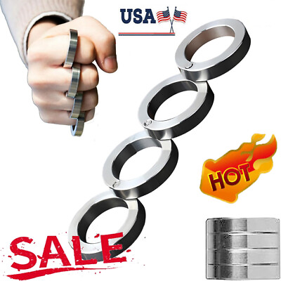 #ad 4x Stainless Steel Outdoor Rotatable Folding Ring Clasp Ring for Hiking Men New $9.65