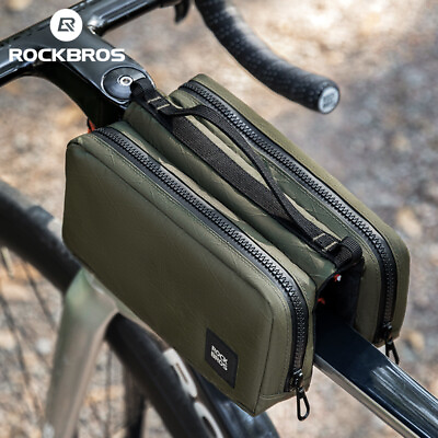 #ad ROCKBROS Bicycle Bag Large Cycling Top Tube Bag Portable MTB Road Bike Frame Bag $24.79