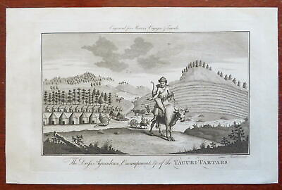 #ad Taguri Tatars Central Asian Peoples Ethnic View c. 1770#x27;s engraved print $37.50