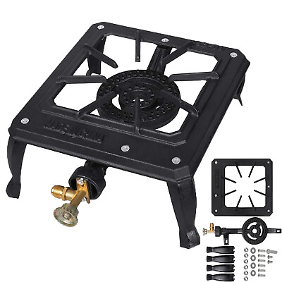 #ad Portable Single Burner Cast Iron Propane LPG Gas Stove Outdoor Camping Cooker $21.91