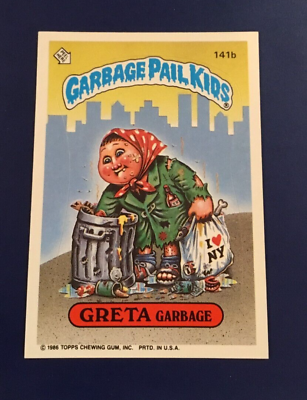 #ad 1986 Topps Garbage Pail Kids # 141b GRETA GARBAGE Original Series 4 GPK NM MINT $4.00