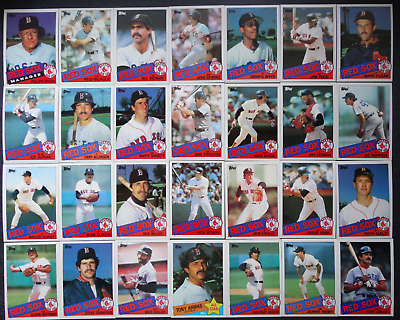 #ad 1985 Topps Boston Red Sox Team Set of 28 Baseball Cards No Clemens $9.00