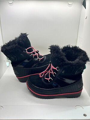 #ad Sorel Tivoli II Kids Boots Black Pink NY2417 010 Size 2 $17.00