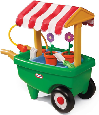 #ad Little Tikes 2 in 1 Garden Cart amp; Wheelbarrow Play Gardening Toy with 10 Pieces $47.60