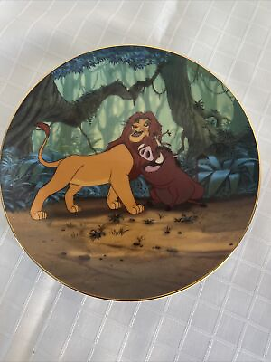 #ad Walt Disney#x27;s The Lion King quot;Hakuna Matataquot; 1995 Bradford Collectible Plate $14.99