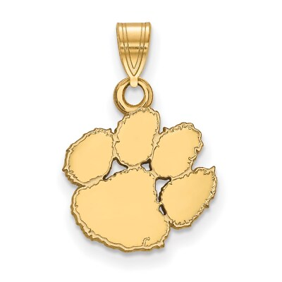 #ad 14k Yellow Gold LogoArt Clemson University Tiger Paw Pendant Gift for Mom 1.28g $400.00