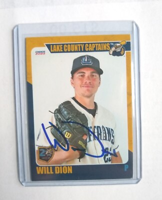 #ad Will Dion Signed Card 2023 Lake County Captains Team Card IP Auto Guardians $14.94