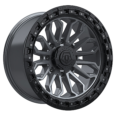#ad 20quot; TIS 556AB Satin Anthracite Black Ring 20x10 Wheel 8x6.5 20mm For Chevy GMC $353.03