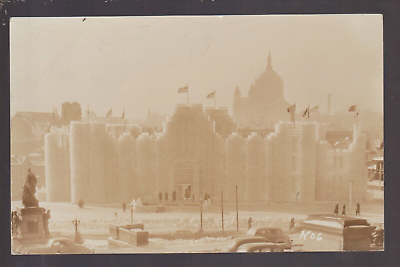 #ad St. Paul MINNESOTA RPPC 1936 ICE PALACE Castle WINTER CARNIVAL MN Snow $19.99