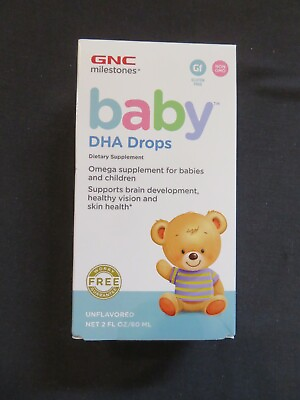 #ad GNC Milestones Baby DHA Drops Babies amp; Children Unflavored 2 Oz @9 $14.95