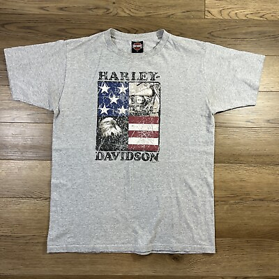 #ad Harley Davidson Orlando Florida 2006 Short Sleeve Graphic T Shirt Gray Size L $24.95