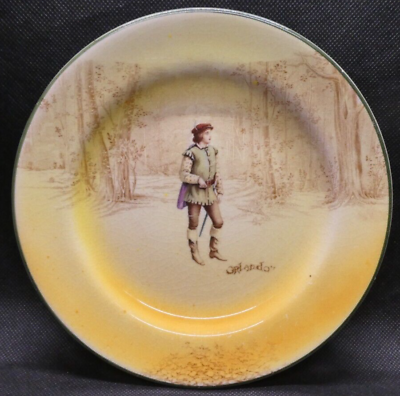 #ad Vintage Royal Doulton Shakespearean Characters Orlando Side Plate 16.5cm AU $32.00