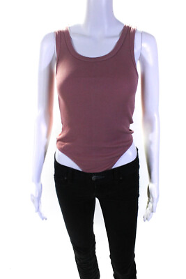 #ad Suzie Kondi Womens Tank Body Suit Cotton Rose Size S $37.99
