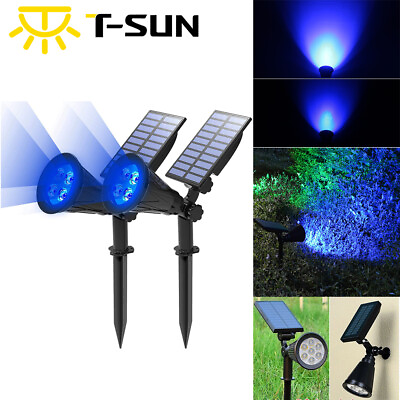 #ad *US STOCK* 2PACK Solar Spotlights Outdoor LED Garden Landscape Path Wall Lamps $35.99