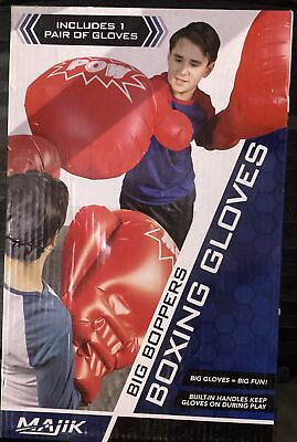 #ad 1 Pair Majik Big Boppers Giant Inflatable Boxing Gloves Red 1.5 lbs $12.00