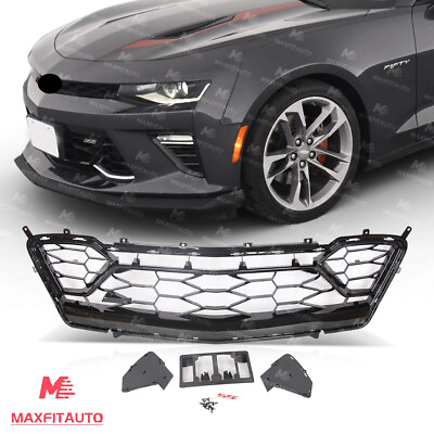 #ad Fits Chevrolet Camaro SS 2016 2018 Lower Grille Gloss Black W SS Emblem 84040596 $108.99