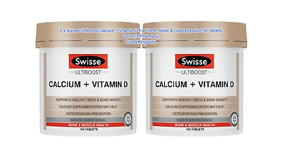 #ad 2 x Swisse Ultiboost Calcium Vitamin D Teeth Bone amp; Osteoporosis 150 Tablets AU $54.95
