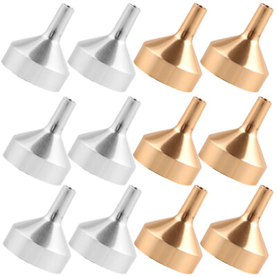 #ad 12PCS Portable Metal Funnel Funnel Household Tiny Funnel for Makeup Home $8.26