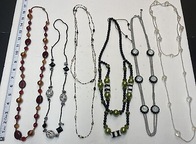 #ad Necklace Lot Long Chain $15.00
