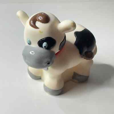 #ad Little Tikes Farm Cow Animal Black and White Toy Figure Replacement Piece $4.95