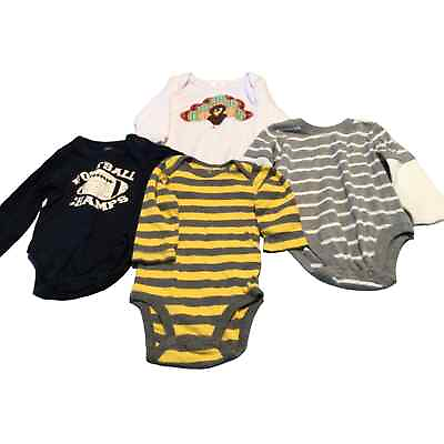 #ad Lot of 4 Infant One Piece Outfits Garanimals Carter#x27;s Outfits etc. Size 6 12M $10.00