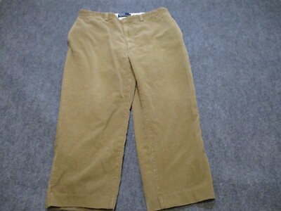 #ad Polo Ralph Lauren Pants Men#x27;s 40x26 Corduroy Trouser Brown flat Front $29.99