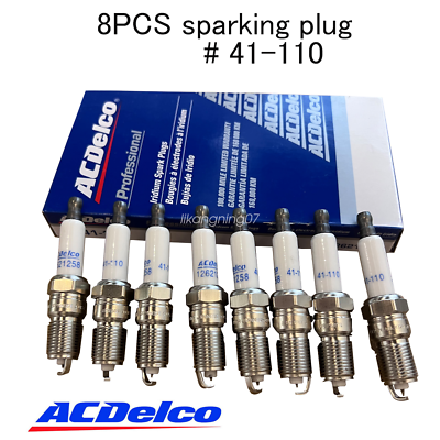 #ad 8PCS Genuine 41 110 Iridium Spark Plugs 12621258 For Chevy GMC 4.8L 5.3L 6.0L $22.99