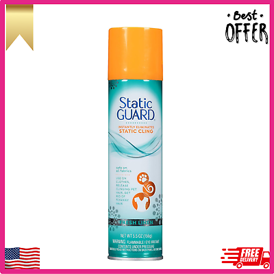 #ad Static Guard Fabric Spray Fresh Linen Scent 5.5 Ounce Can $8.78