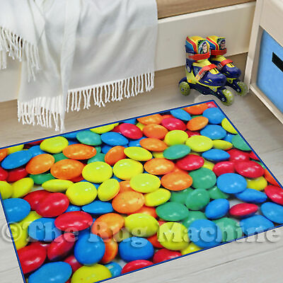 #ad WHIZZ KIDS VIVID SMARTIES SWEETS FUN FLOOR RUG 80x120cm **CRYSTAL CLEAR IMAGERY* AU $39.97