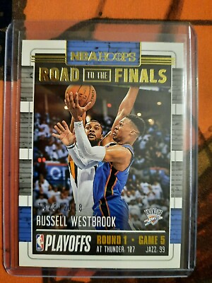 #ad Russell Westbrook 2018 19 Panini Hoops Basketball card ROAD TO THE FINALS 2018 $33.00