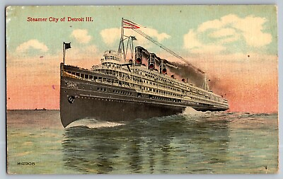 #ad Michigan MI Steamer Ferry City of Detroit III Vintage Postcards Unposted $5.94