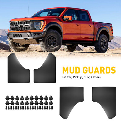 #ad Splash Guards Car Flaps for Mud Front Tires Rear Universal Easy Install Black 4 $25.99