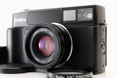 #ad Konica Hexar AF Black 35mm Rangefinder Film Camera w Strap Near Mint $499.99