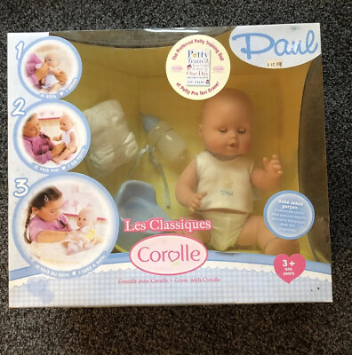 #ad Corolle 14quot; Doll Paul Bottle with Diaper Potty Training Doll New $35.99