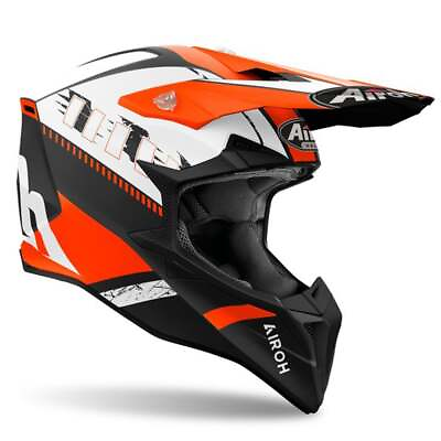 #ad Airoh Wraaap Feel Orange Black Offroad Helmet New Fast Shipping $153.73