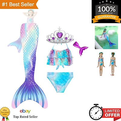 #ad Mermaid Tails for Swimming Swimsuit Costume Bathing Suit Princess Bikini Set... $50.25