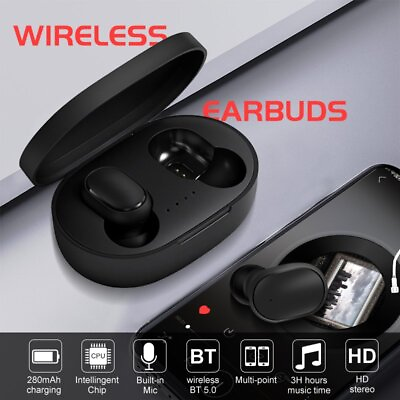 #ad Bluetooth 5.0 TWS Headset Wireless Earphones Mini Earbuds Stereo Headphones $12.32