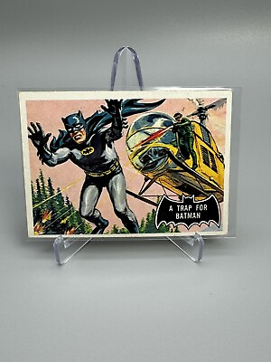 #ad 1966 Topps Batman Black Bat A TRAP FOR BATMAN #37 Nice Vintage Classic FAST SHIP $6.99