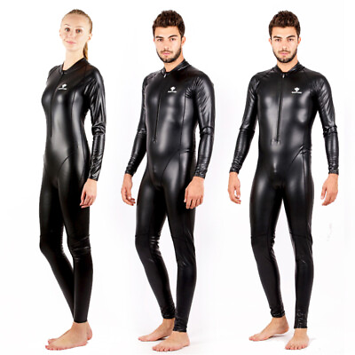 #ad Swimsuits Women Men Wetsuits Swimwear Front Zipper Training Racing Scuba Diving $70.49