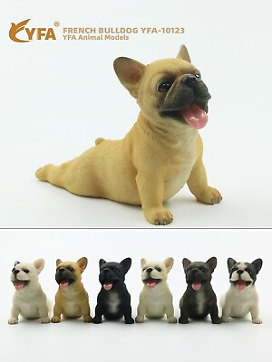 #ad 1 6 Scale Cute stick out tongue French Bulldog Dog Pet Figure Animal Model Toys $25.99