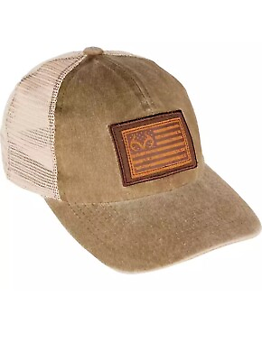 #ad Real Tree Camo American Flag Suede Patch Hat $7.99