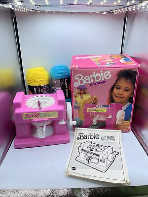 #ad 1990 Mattel Barbie Super Knit Magic Play Set With Instructions $59.99