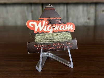 #ad Vintage Wigwam Mills Salesman Sample Advertising Thread Sample Wisconsin $5.95