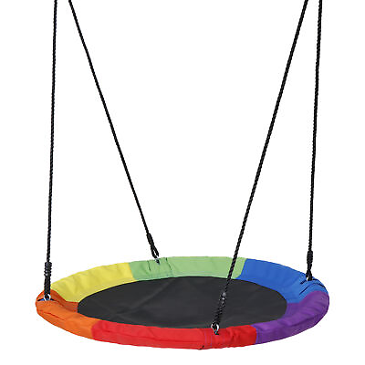 700lb Giant 40quot; Saucer Tree Swing Set for Kids and Adults with 2 Hanging Straps $29.59