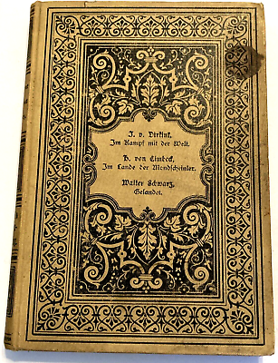 #ad German 1800s Walter Schwarz Novel J D Dirtint Im Kampf mit ver Welt Hardcover $37.99