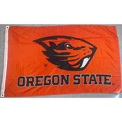 #ad Oregon State Beavers NCAA 60in x 36in Football Flag W Grommets Orange Black $9.99