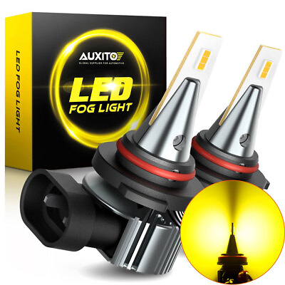 #ad Auxito 9145 9140 H10 LED Fog Light Bulbs 100W 4000LM 3000K Yellow Conversion Kit $18.99